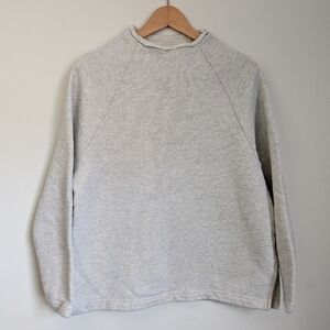 GAP Sweater Womens Small Oversized Cabincore Cozy Ski Waffle Knit Heather Grey